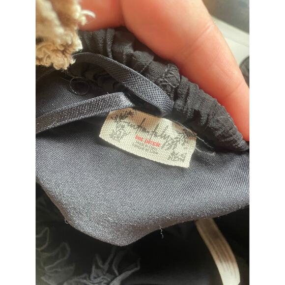 Free People Black Ruffle Top Bodysuit sz S - Picture 8 of 8